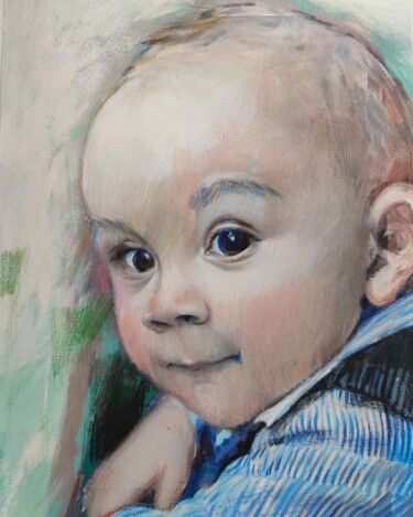 Drawing titled "Jan" by Marzena Włodarczyk, Original Artwork, Gouache
