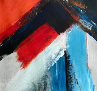Pittura intitolato "Tempête 1" da Françoise Colobert, Opera d'arte originale, Acrilico Montato su Telaio per barella in legno