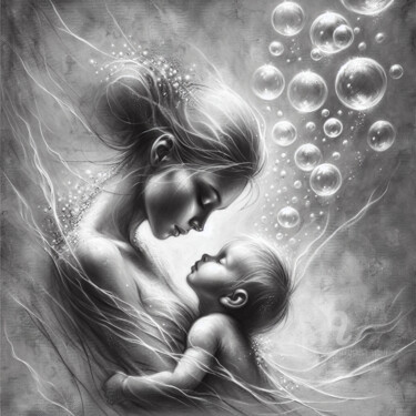 Digital Arts titled "Mother" by Aashish Singh, Original Artwork, Digital Painting