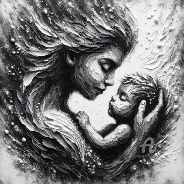 Digital Arts titled "The Child" by Aashish Singh, Original Artwork, Digital Painting