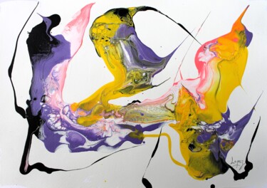 绘画 标题为“1727 Abstrait violet” 由Jean-Luc Lopez, 原创艺术品, 丙烯