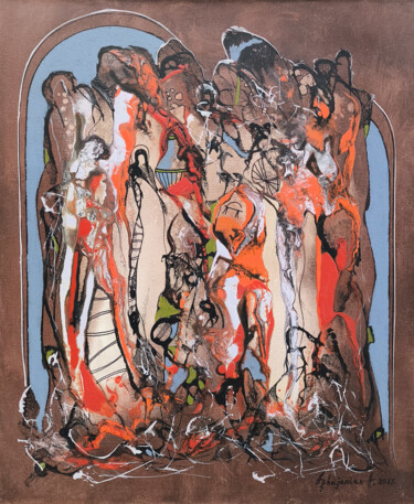Labyrinth of Emotions Painting titled "Labyrinth of Emotio…" by Harutyun Aghajanyan, Original Artwork, Oil Mounted on Wood Stretcher frame