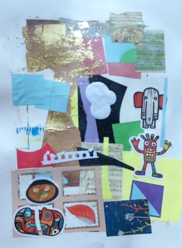 Collages intitulée "Bonn" par Ronnie Kolner, Œuvre d'art originale, Collages