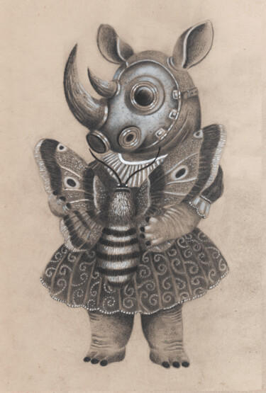 Dibujo titulada "The Toxic Girl" por Txuscuende, Obra de arte original, Lápiz