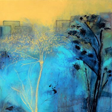 Pittura intitolato "Parfum de Nature P1…" da Nathalie Clément, Opera d'arte originale, Acrilico Montato su Telaio per barell…
