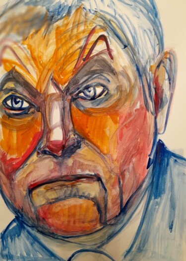 绘画 标题为“statesman in thought” 由Alexey Zhucovsky, 原创艺术品, 水彩