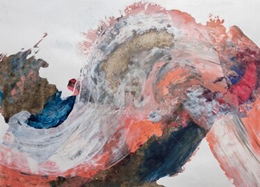 Painting titled "Vague de couleurs" by Claire-Marie Magen, Original Artwork, Acrylic