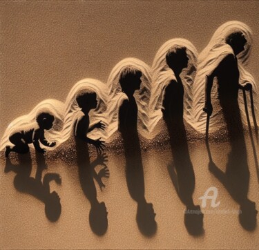 Digital Arts titled "Echoes of Existence" by Aashish Singh, Original Artwork, Digital Painting