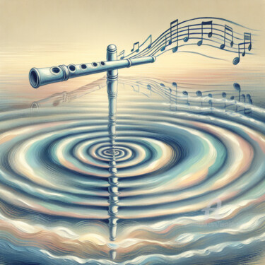 Digital Arts titled "The Music of Water" by Aashish Singh, Original Artwork, Digital Painting