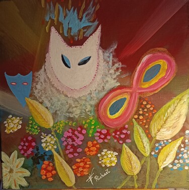绘画 标题为“Mascaras Venecianas” 由Vidal Fernández Richart, 原创艺术品, 丙烯