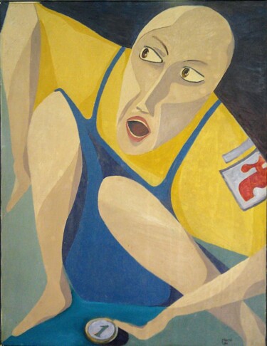 Peinture intitulée "Crise" par Sandro, Œuvre d'art originale, Huile Monté sur Châssis en bois