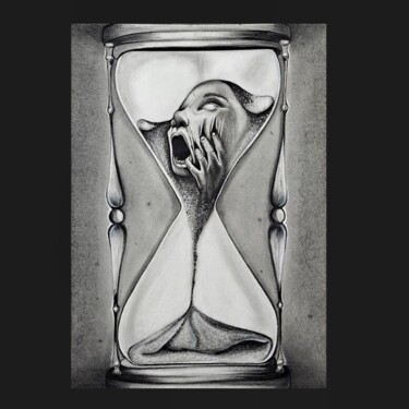 Dessin intitulée "Temps" par Vanessa Krawczyk, Œuvre d'art originale, Crayon