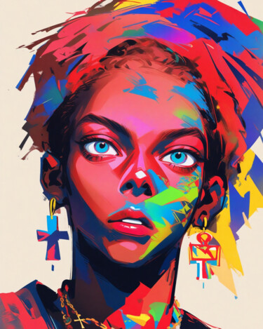 Nomhoyi Arts numériques intitulée "Nomhoyi" par Kagiso Siphiwe Nyalunga, Œuvre d'art originale, Peinture numérique