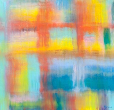 Painting titled "The window of joy" by Ivan Klymenko, Original Artwork, Oil Mounted on Other rigid panel