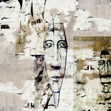 Arte digital titulada "faces" por Hubert Egartner, Obra de arte original, Collages digitales