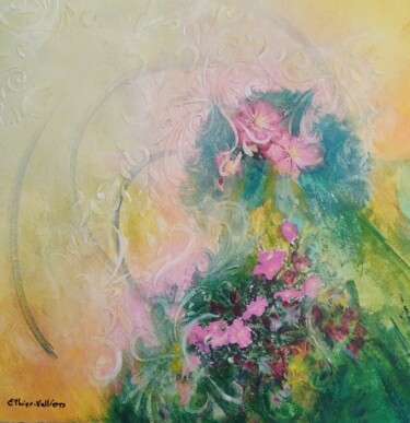 Schilderij getiteld "Rayonner" door Nicole Ethier-Vallières, Origineel Kunstwerk, Acryl Gemonteerd op Houten paneel