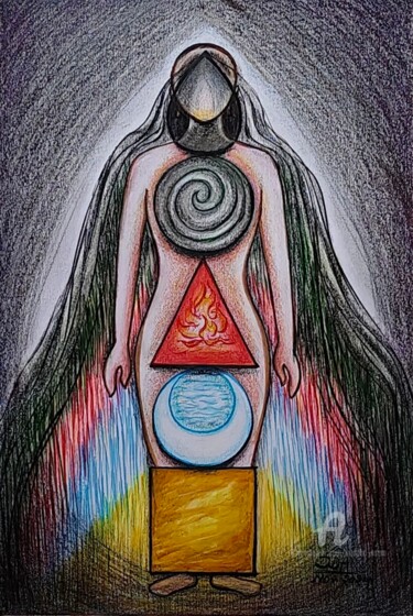 Drawing titled "Human Body and Panc…" by Suddha Sama, Original Artwork, Ink