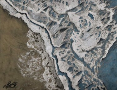 Schilderij getiteld "Coming and going 086" door Alicia Lopez, Origineel Kunstwerk, Pastel
