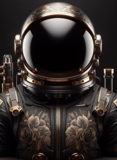"Space oddity" başlıklı Dijital Sanat Alessandro Menni tarafından, Orijinal sanat, AI tarafından oluşturulan görüntü