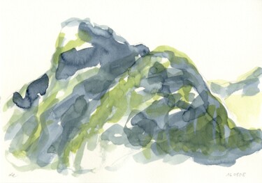 Malerei mit dem Titel "Der Kofel 16-15" von Detlef Lemme (Farbenkugel), Original-Kunstwerk, Aquarell