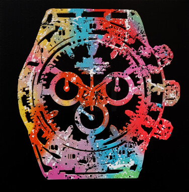 绘画 标题为“Spaco   rolex dayto…” 由Spaco, 原创艺术品, 丙烯 安装在木质担架架上