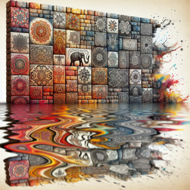 Digital Arts titled "Reflections of Trad…" by Aashish Singh, Original Artwork, Digital Painting
