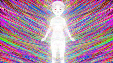 Digitale Kunst getiteld "L'enfant incolore" door Blueming, Origineel Kunstwerk, Digitaal Schilderwerk