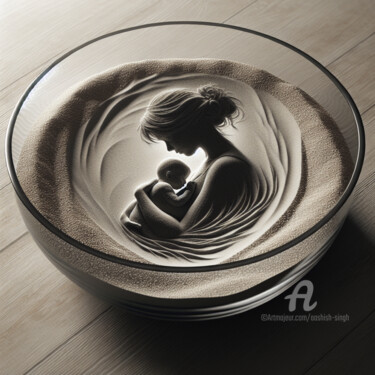 Digital Arts titled "A Bond of Embrace" by Aashish Singh, Original Artwork, Digital Painting