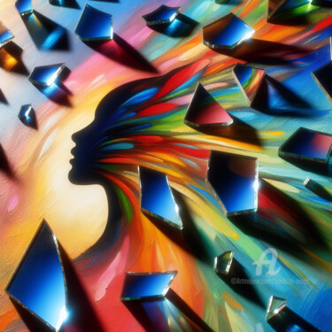 Digital Arts titled "Reflections of a Si…" by Aashish Singh, Original Artwork, Digital Painting