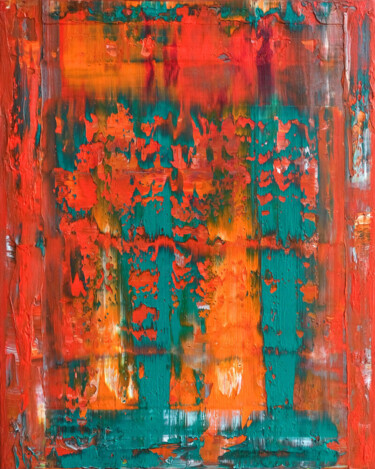 Painting titled "Following the sun" by Lena Krashevka, Original Artwork, Oil Mounted on Wood Stretcher frame
