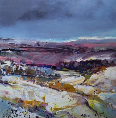 Painting titled "Winter Light" by Alexandra Ghimisi, Original Artwork, Acrylic