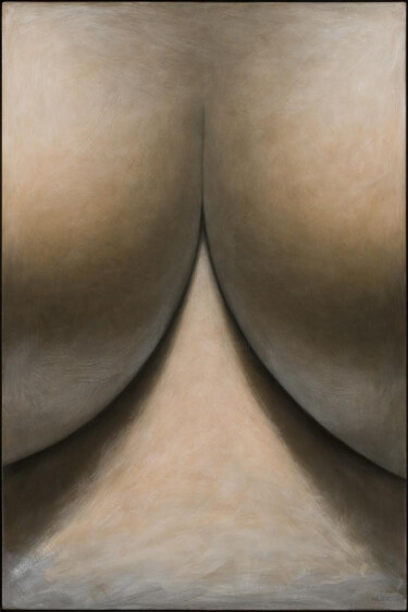 绘画 标题为“045-22” 由Waclaw Wantuch, 原创艺术品, 油 安装在金属上