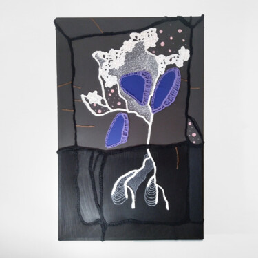 Arte textil titulada "Hyper-plante Rol-Di…" por Andreea Talpeanu, Obra de arte original, Bordado Montado en Bastidor de cami…