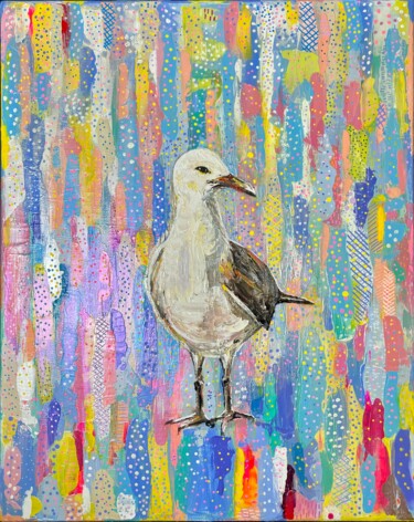 Gull 绘画 标题为“Gull” 由Marina Kozyr, 原创艺术品, 丙烯 安装在木质担架架上