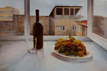 绘画 标题为“still life in a hot…” 由Liudmila Rabinovich, 原创艺术品, 油