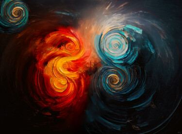Digital Arts titled "Tourbillonne" by Julien Louvier Legrand (Ju), Original Artwork, Digital Painting