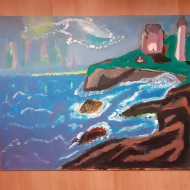 Peinture intitulée "Bord de Mer" par Alexandra Pilleux (De Montbrial), Œuvre d'art originale, Acrylique