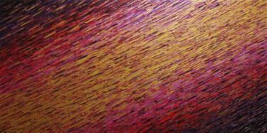 Texture couteau or rose rouge violet allongée. Malarstwo zatytułowany „Texture couteau or…” autorstwa Jonathan Pradillon, Oryginalna praca, Akryl Zamontowany na Drewniana…