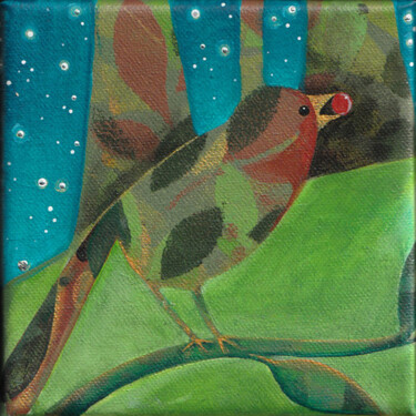 "la bacca rossa" başlıklı Tablo Daniela Prezioso Einwaller tarafından, Orijinal sanat, Akrilik Ahşap Sedye çerçevesi üzerine…