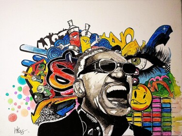 Peinture intitulée "RAY" par Nkas, Œuvre d'art originale, Acrylique Monté sur Châssis en bois