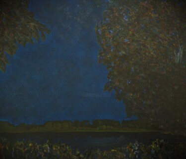 Peinture intitulée "On la Seine Vieux P…" par Jchadima, Œuvre d'art originale, Huile Monté sur Châssis en bois