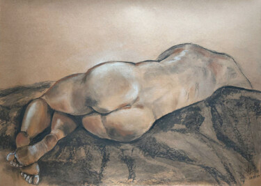 Sketch 3 Dessin intitulée "Sketch 3" par Daria Kovalova, Œuvre d'art originale, Fusain