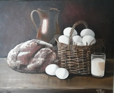 Malerei mit dem Titel "Ländliche Harmonie" von Viktoria Köpnick, Original-Kunstwerk, Öl