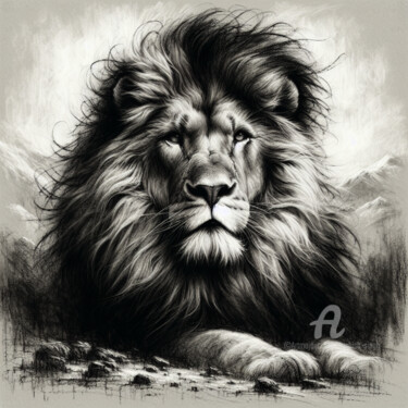 Digital Arts titled "Untamed Majesty" by Aashish Singh, Original Artwork, Digital Painting
