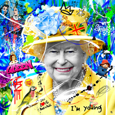 数字艺术 标题为“Queen Elisabeth Yel…” 由Bb By Bruno Boffa, 原创艺术品, 数码摄影 安装在铝上