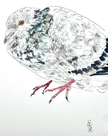 Taiga (original), Oceanside, CA, USA Painting titled "Taiga (original), O…" by Elodie M. Richard, Original Artwork, Ballpoint pen