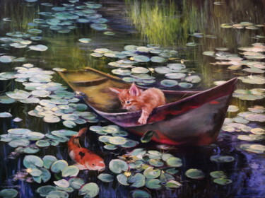 Peinture intitulée ""Cherished desire"" par Elena I Gennady Vylusk (Goshiki), Œuvre d'art originale, Huile Monté sur Châssis…