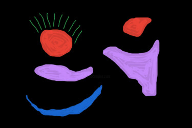 Digital Arts titled "orange und pink" by Dirk Becker, Original Artwork, Digital Print