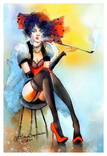 "Czerwone buciki i f…" başlıklı Tablo Teresa Kopańska tarafından, Orijinal sanat, Suluboya