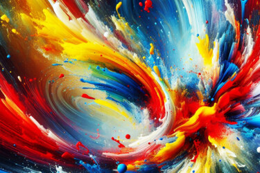 Power of Colors 17/150 绘画 标题为“Power of Colors 17…” 由Lee Eggstein, 原创艺术品, 数字打印 安装在木质担架架上
